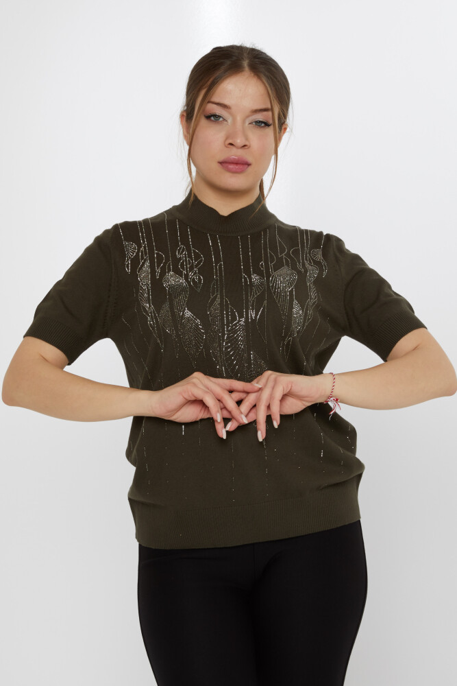 Knitted Sweater Patterned Vert - 30663 | KAZEE (Set of 3 XL-2XL-3XL) - 1