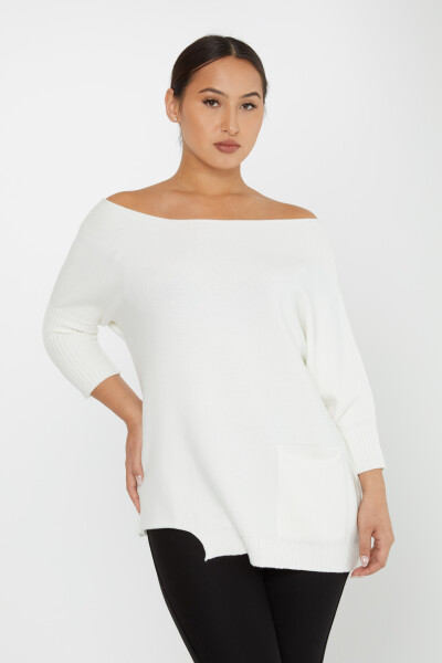 Knitted Sweater Shoulder Decollete Ecru - 30237 | KAZEE (Set of 3 M-L-XL) - Kazee (1)