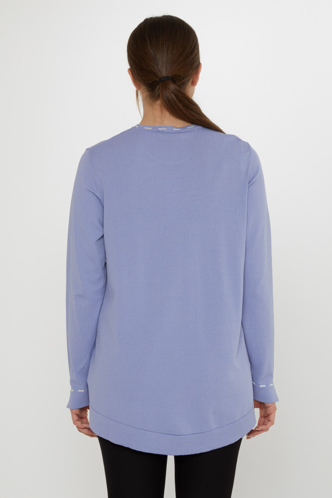 Knitted Sweater - Sleeve Slit Detail - Lavender - 31857 | KAZEE (Set of 2 L-XL) - 5