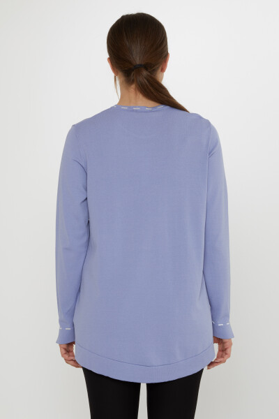 Knitted Sweater - Sleeve Slit Detail - Lavender - 31857 | KAZEE (Set of 2 L-XL) - 5