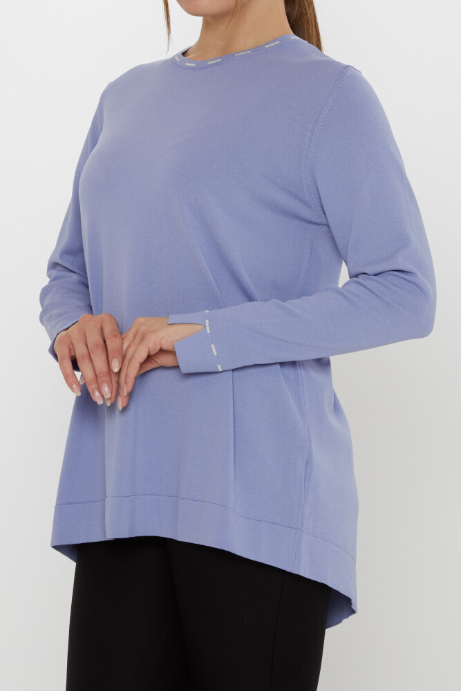 Knitted Sweater - Sleeve Slit Detail - Lavender - 31857 | KAZEE (Set of 2 L-XL) - 3