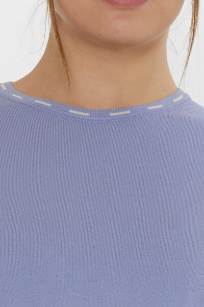 Knitted Sweater - Sleeve Slit Detail - Lavender - 31857 | KAZEE (Set of 2 L-XL) - 4