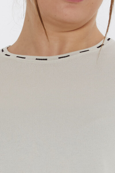 Knitted Sweater Sleeve Slit Detail Light Beige - 31857 | KAZEE (Set of 2, L-XL) - 4