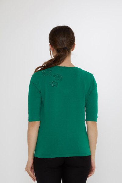 Knitted Sweater Star Embroidery, Green - 31779 | KAZEE (3-Piece Set M-L-XL) - 7