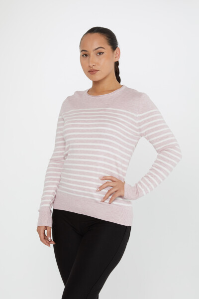 Knitted Sweater Striped Powder - 30898 | KAZEE (Set of 4 M-L-XL-2XL) 