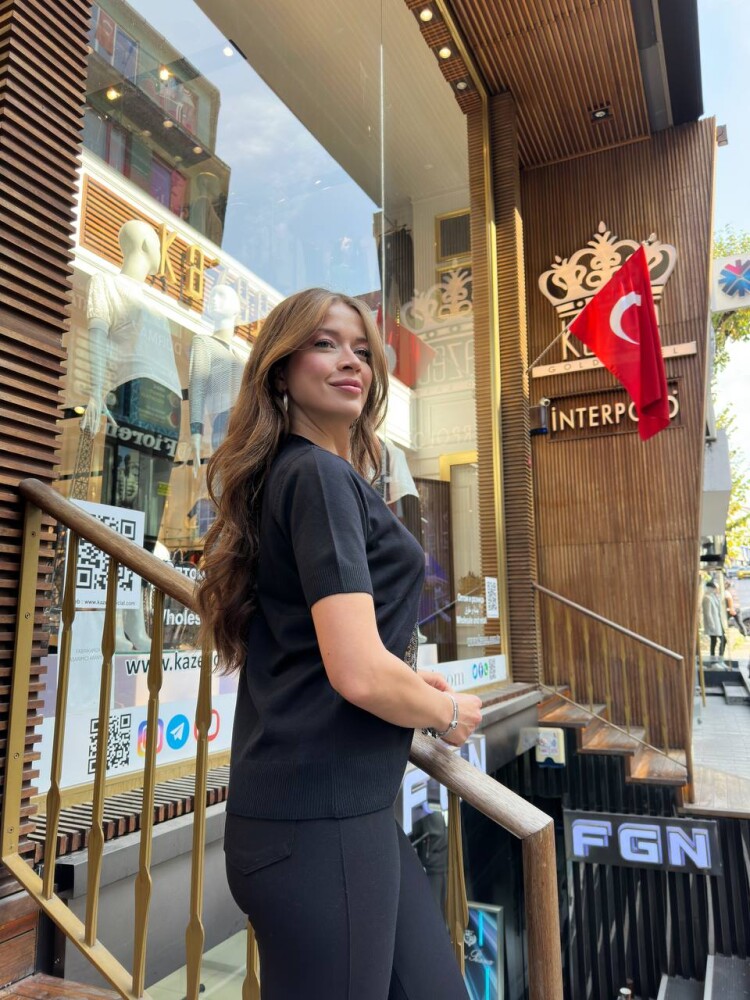 Knitted Sweater Tiger Pattern Black - 32208 | KAZEE (3-Piece Set L-XL-2XL) - 4