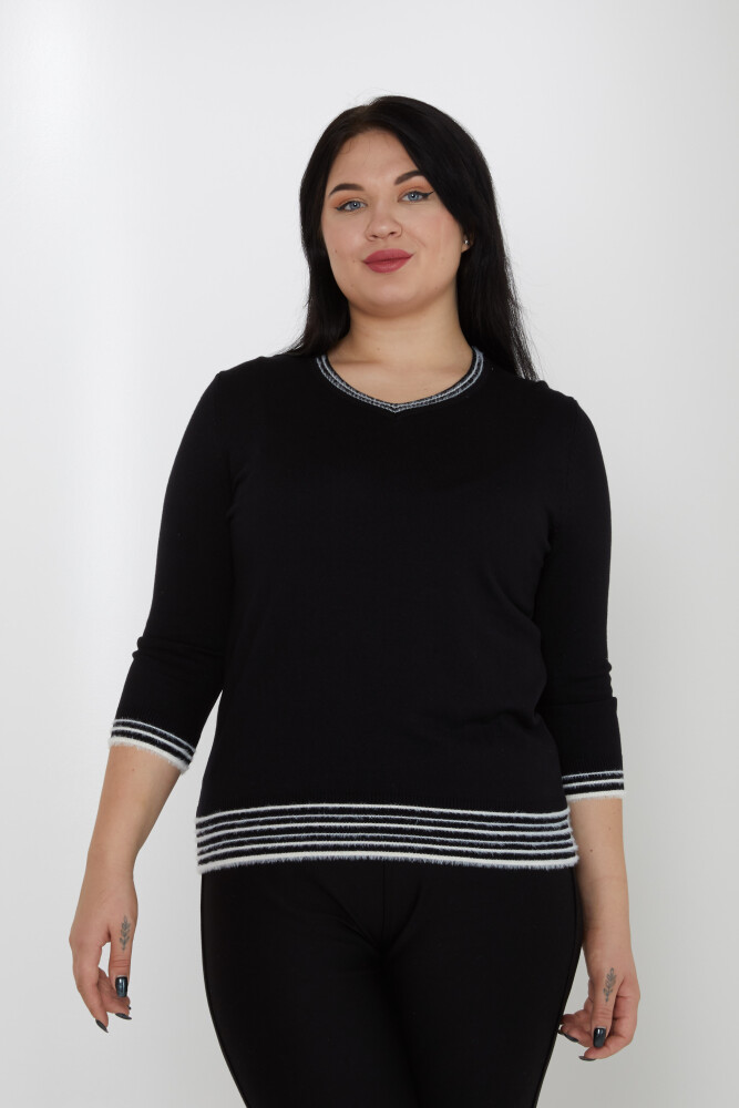 Knitted Sweater V Neck Black - 31353 | KAZEE (Set of 3 L-XL-2XL) - 1