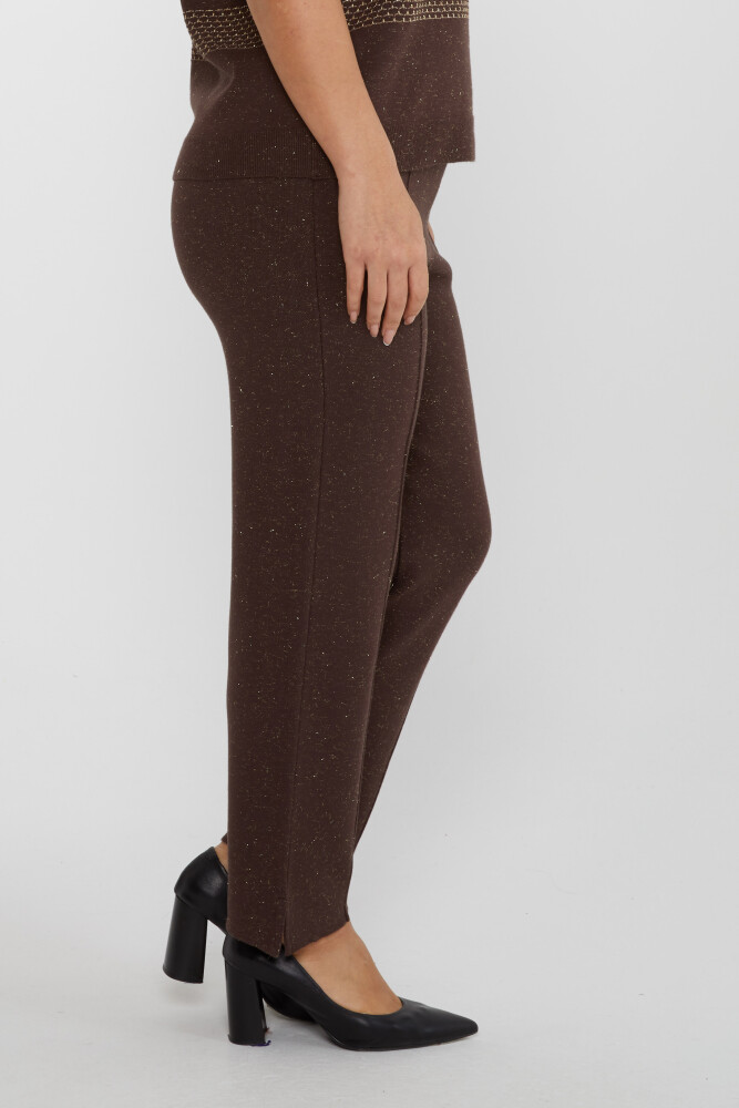 Knitted Trousers Elastic Waist Brown - 31527 | KAZEE (Set of 3 M-L-XL) - 4