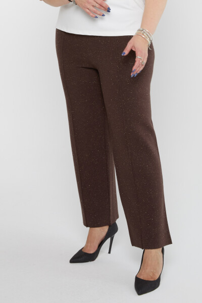 Knitted Trousers Glitter Detail Brown - 31376 | KAZEE (Set of 3 L-XL-2XL) - 3