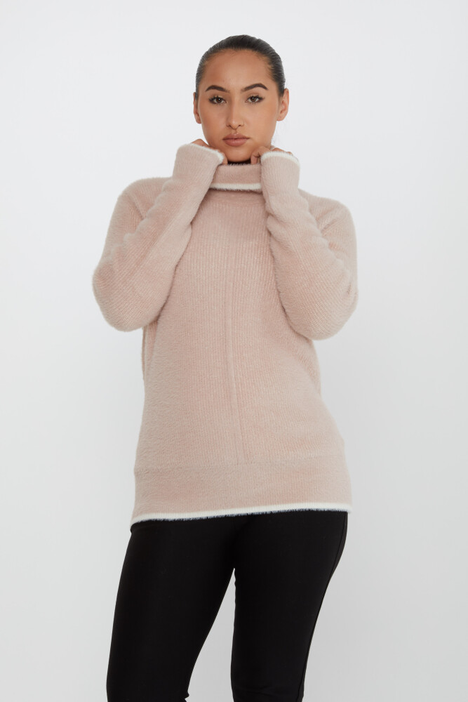 Knitwear Angora Sweater Turtleneck Powder - 30646 | KAZEE (Set of 3 M-L-XL) - 2