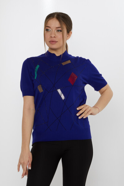 Knitwear Sweater Colorful Stone Embroidered Saks - 30078 | KAZEE (Set of 4 L-XL-2XL-3XL) - 2