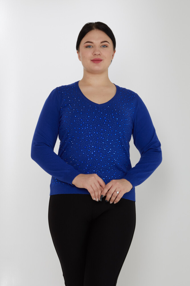 Knitwear Sweater Crystal Stone Embroidered Saks - 31213 | KAZEE (Set of 3 M-L-XL) - 1