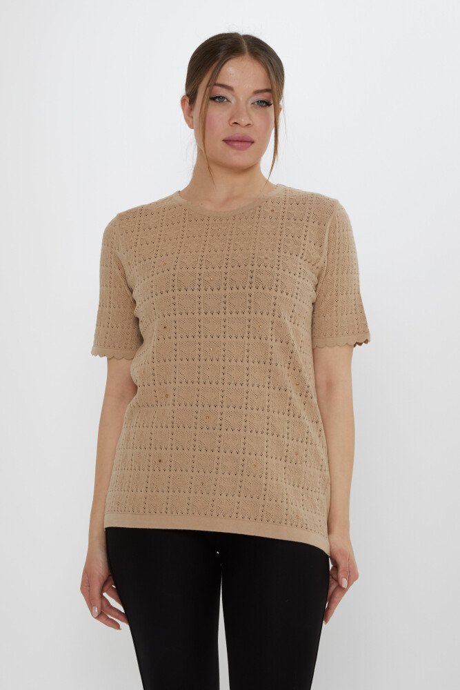 Knitwear Sweater Openwork Beige - 31822 | KAZEE (Set of 3 L-XL-2XL) - 2