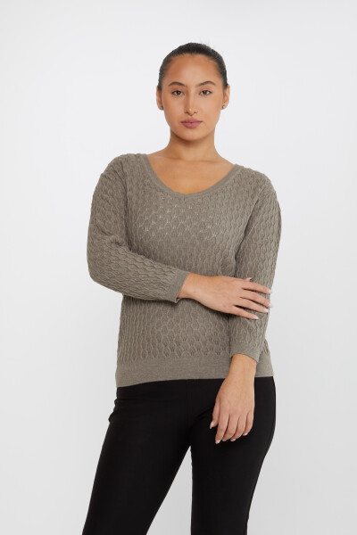 Knitwear Sweater Self Patterned Mink - 31247 | KAZEE (Set of 3 M-L-XL) - 2