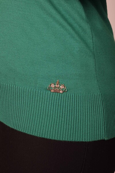 Knitted Sweater Short Sleeve Emerald - 15943 | KAZEE (Set of 3 S-M-L) - 2