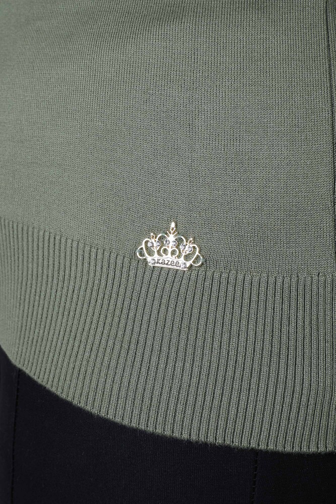 Knitted Sweater Short Sleeve Khaki - 15943 | KAZEE (Set of 3 S-M-L) - 2