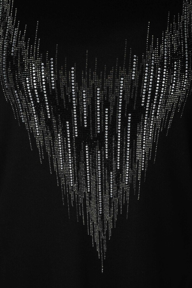 Knitted Sweater Slit Black - 30220 | KAZEE (Set of 4 L-XL-2XL-3XL) - 3