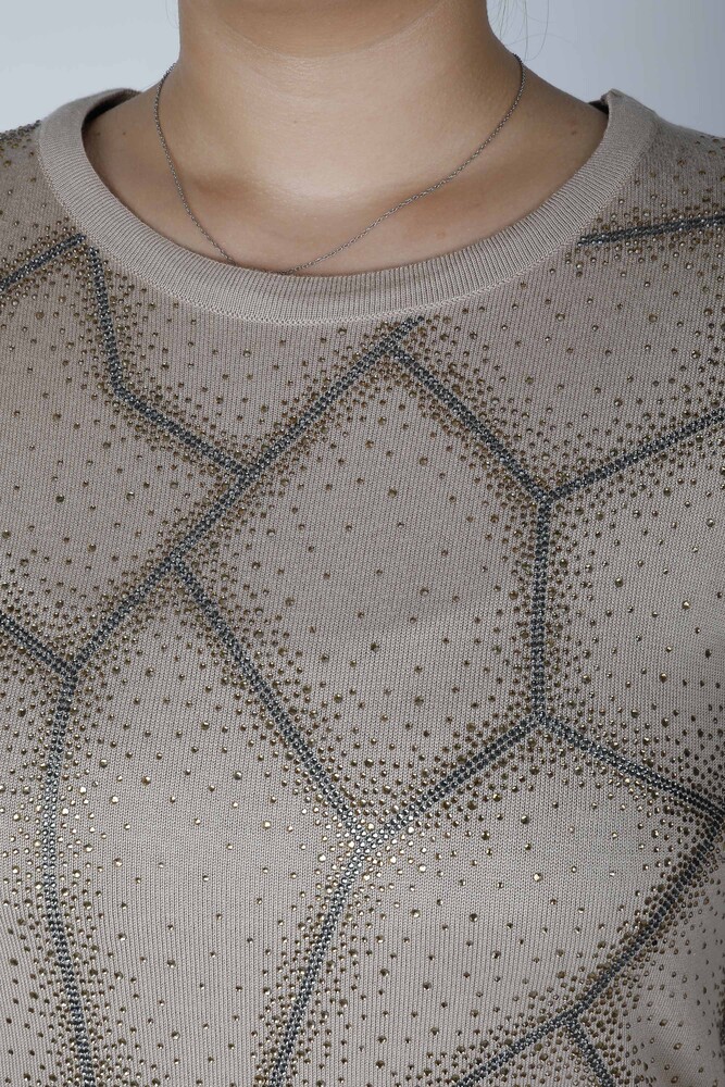 Knitted Sweater Stoned Beige - 30531 | KAZEE (Set of 4 L-XL-2XL-3XL) - 2