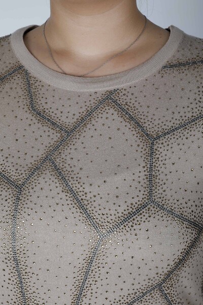 Knitted Sweater Stoned Beige - 30531 | KAZEE (Set of 4 L-XL-2XL-3XL) - 2