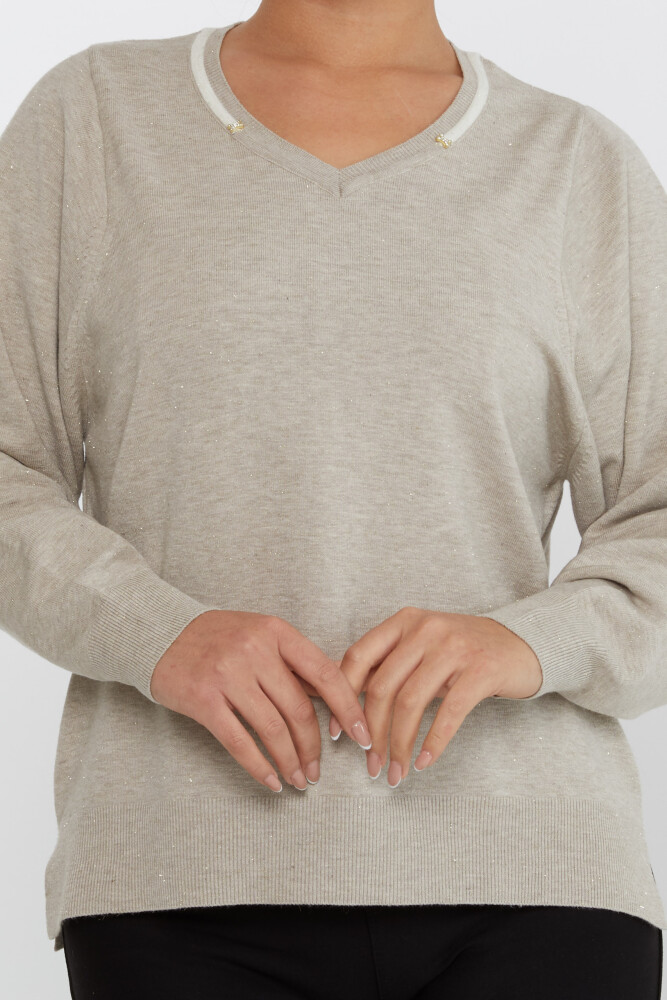 Knitwear Sweater V-Neck Mink - 31649 | KAZEE (Set of 3 L-XL-2XL) - 3