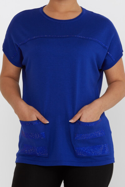 Knitwear Sweater with Pocket Detail Saks - 30765 | KAZEE (Set of 4 L-XL-2XL-3XL) - 3