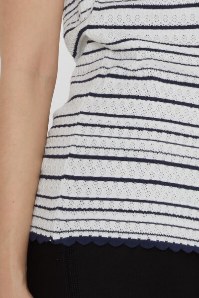 Knitted Sweater Sleeveless -White - 31764 | KAZEE (3-Piece Set S-M-L) - 5