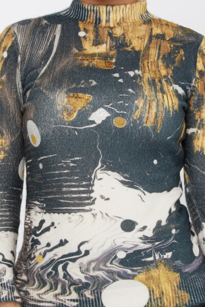 Angora Knitwear Stójka Długi Rękaw Czarny - 50024 | KAZEE (zestaw 2 sztuk S-M) - 4