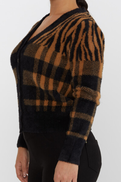 Kardigan Angora zapinany na guziki Kolor przejściowy Czarno-brązowy - 30586 | KAZEE (zestaw 3 sztuk S-M-L) - 4