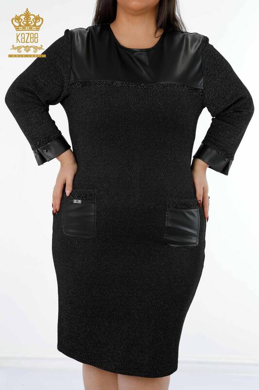 فستان نسائي أسود بالجملة - ملابس اسطنبول بالجملة - 7587 | كازي