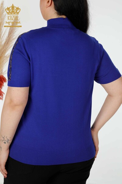 تريكو للنساء بالجملة كنزة صوفية بنمط النمر ساكس - 16999 | kazee - 7