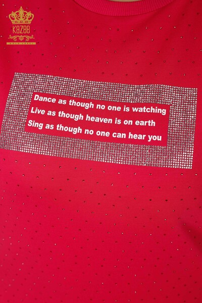 بدلة رياضية نسائية بأكمام قصيرة فوشيا - 17389 | كازي - 4