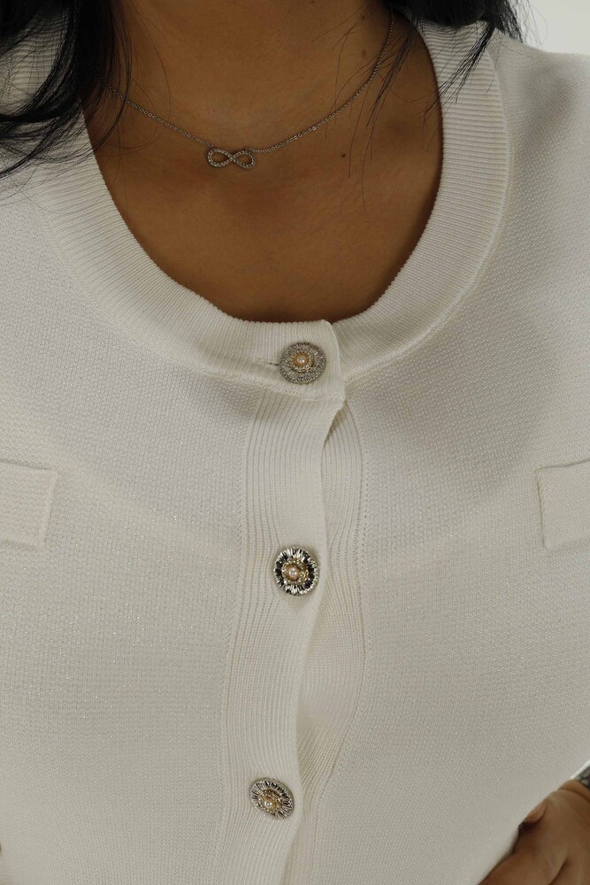 Abito in Maglia Doppia Manica Corta Ecru - 30798 | KAZEE (Set da 4 M L XL XXL) - 5