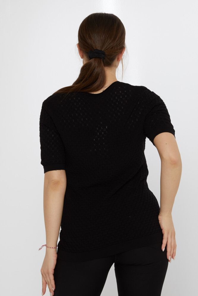 Maglia Maglione con Spilla a Foglia Nera - 31811 | KAZEE (Set di 3 M-L-XL) - 6