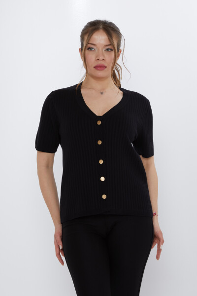 Maglieria Cardigan Manica Corta Nero - 30701 | KAZEE (Set di 3 M-L-XL) - 3