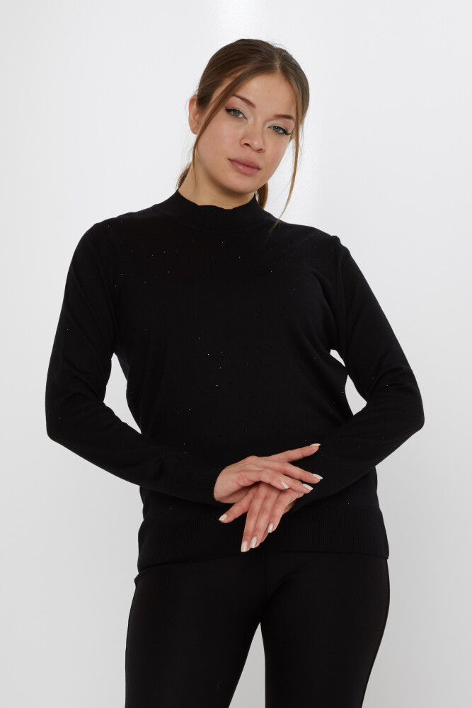 Maglieria Maglia Pietra Ricamata Nera - 31513 | KAZEE (Set di 3 L-XL-2XL) - 1