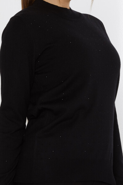 Maglieria Maglia Pietra Ricamata Nera - 31513 | KAZEE (Set di 3 L-XL-2XL) - 4