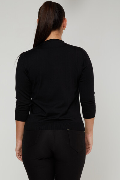 Maglione in maglia a maniche lunghe nero - 31239 | KAZEE (Set di 3 M-L-XL) - 4