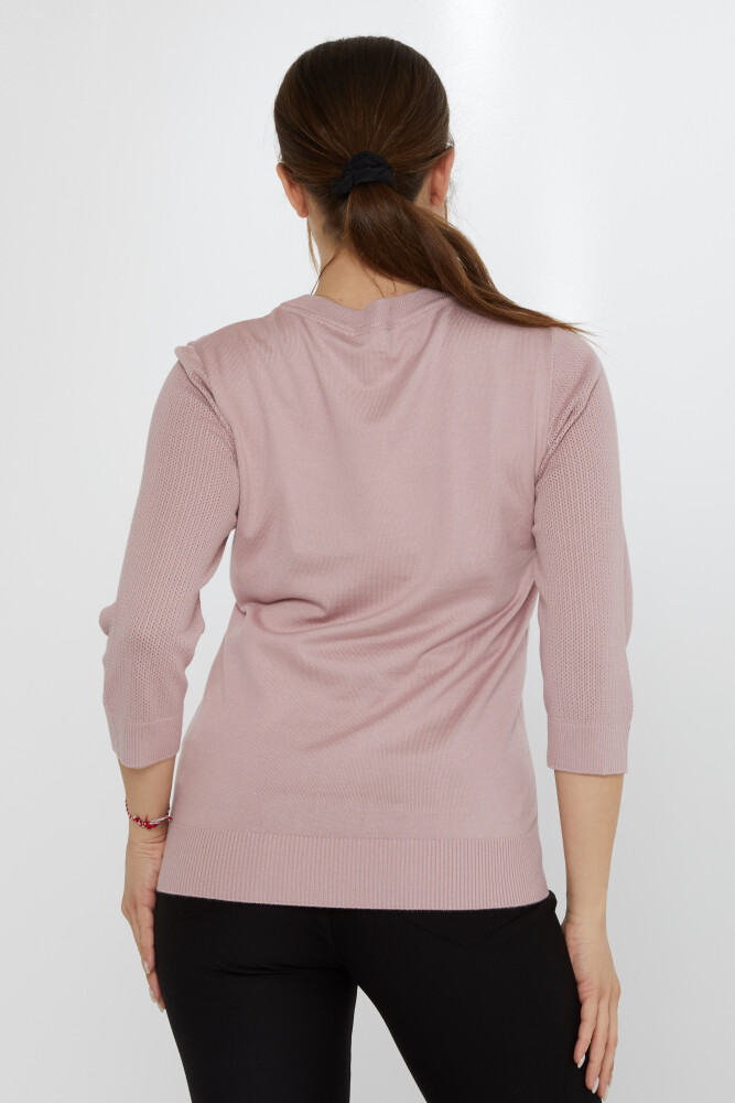 Maglione in maglia con collo alto color polvere - 30258 | KAZEE (Set di 3 S-M-L) - 5