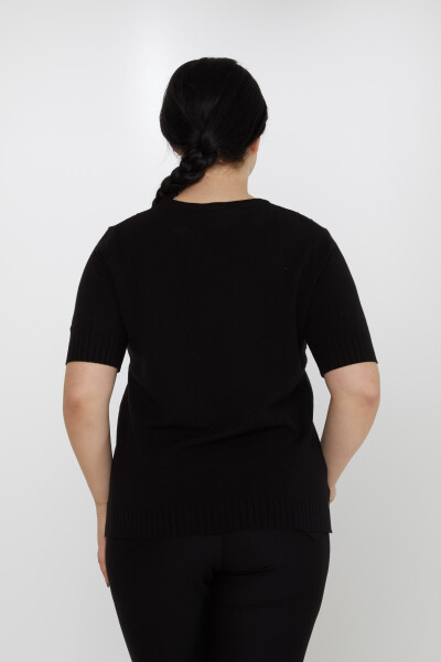 Maglione in maglia con dettagli glitterati nero - 31714 | KAZEE (Set di 3 XL-2XL-3XL) - 4