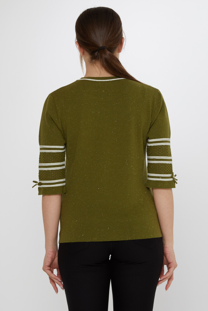 Maglione in maglia con dettaglio manica verde scuro - 31316 | KAZEE (Set di 3 M-L-XL) - 5