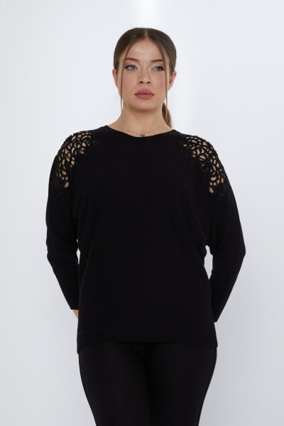 Maglione in maglia con dettaglio scollato Nero - 31288 | KAZEE (Set di 3 M-L-XL) - 2