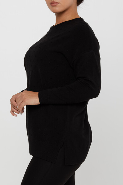 Maglione in maglia con spacchi Nero - 31072 | KAZEE (Set di 4 L-XL-2XL-3XL) - 3