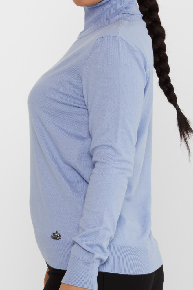 Maglione in Maglia Manica Lunga Azzurro Chiaro - 11122 | KAZEE (Set di 3 S-M-L) - 4