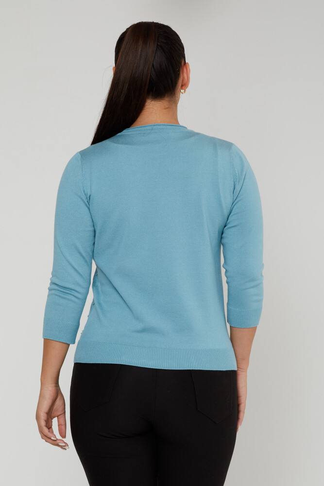 Maglione in Maglia Manica Lunga Blu - 31239 | KAZEE (Set di 3 M-L-XL) - 4