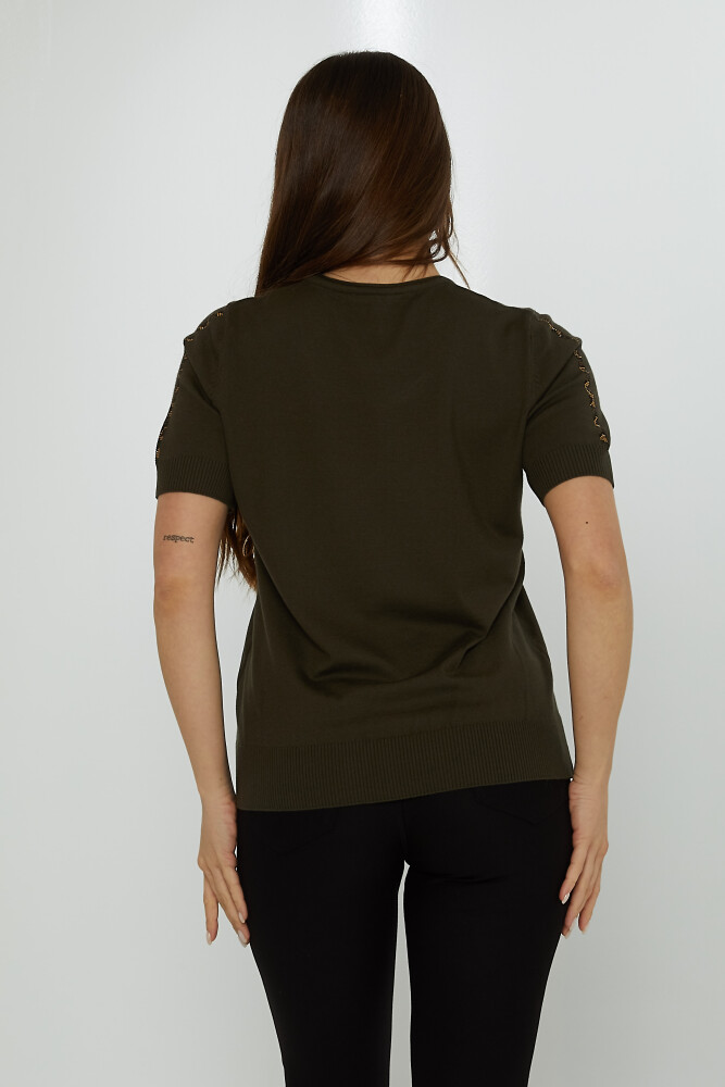 Maglione in Maglia Tiger Stone Ricamato Vert - 31825 | KAZEE (Set di 3 L-XL-2XL) - 5