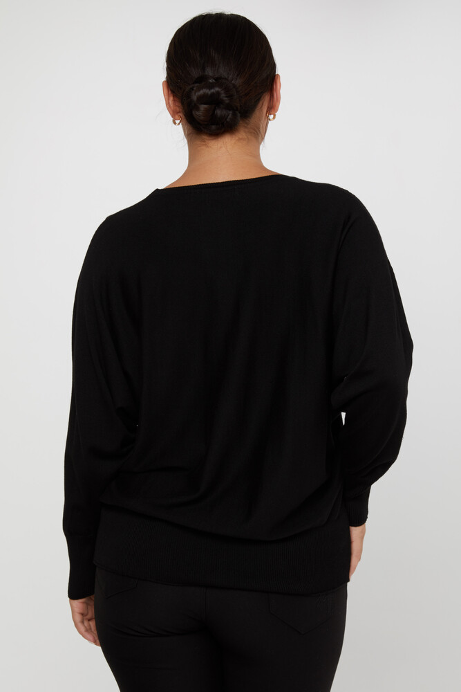 Maglione in Maglia Tulle Nero - 30902 | KAZEE (Set di 4 L-XL-2XL-3XL) - 5