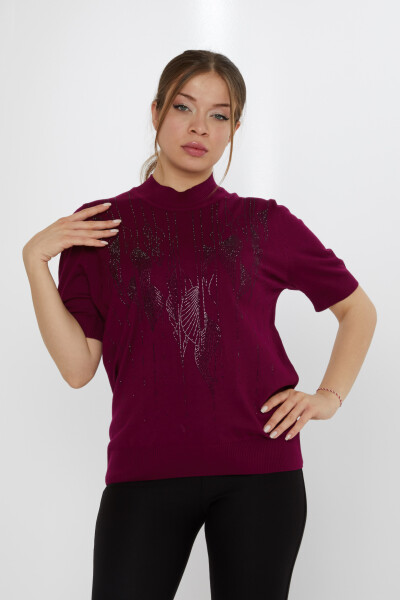 Maglione lavorato a maglia Modellato Magenta - 30663 | KAZEE (Set di 3 XL-2XL-3XL) - KAZEE (1)
