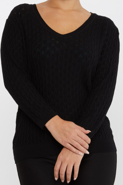 Maglione lavorato a maglia Modellato Nero - 31247 | KAZEE (Set di 3 M-L-XL) - 3