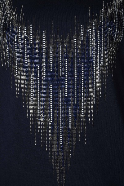 Maglieria Maglia con Spacchi Blu Navy - 30220 | KAZEE (Set da 4 L-XL-2XL-3XL) - 2