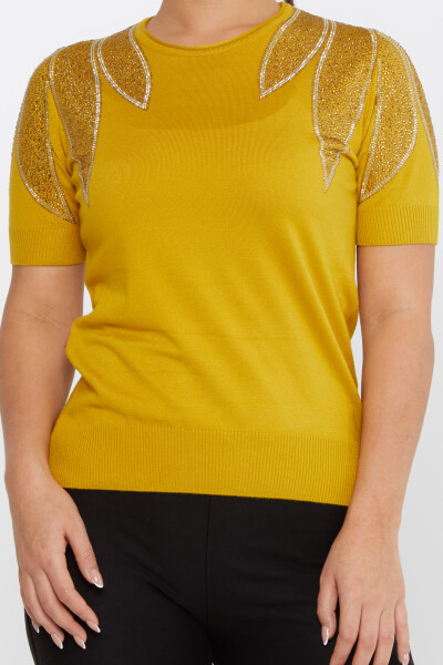 Maglione Maglione Spalla Pietra Ricamato Zafferano - 30792 | KAZEE (Set di 4 M-L-XL-2XL) - 3